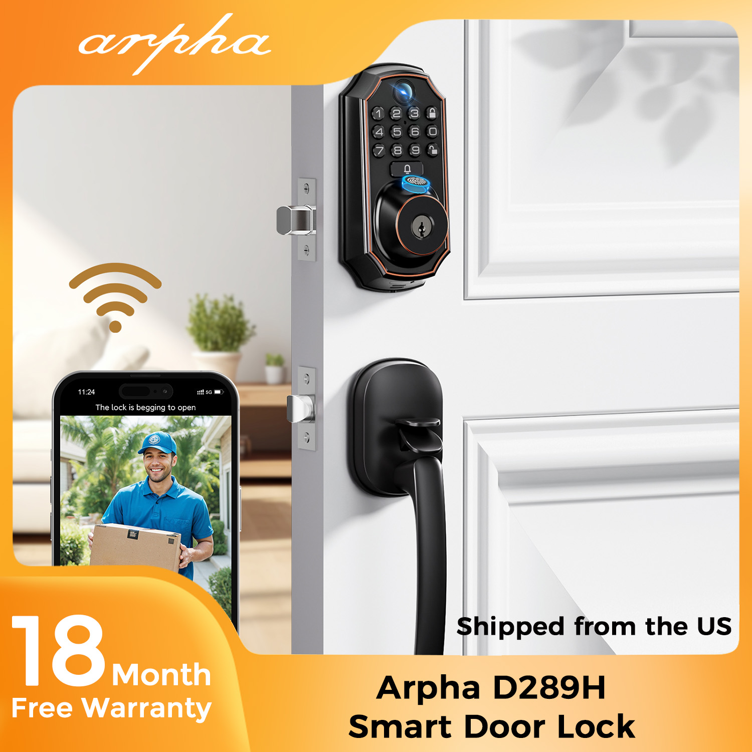 ARPHA D289H กลอนประตูอัจฉริยะพ - Home Security Robot บทวิจารณ์และราคา