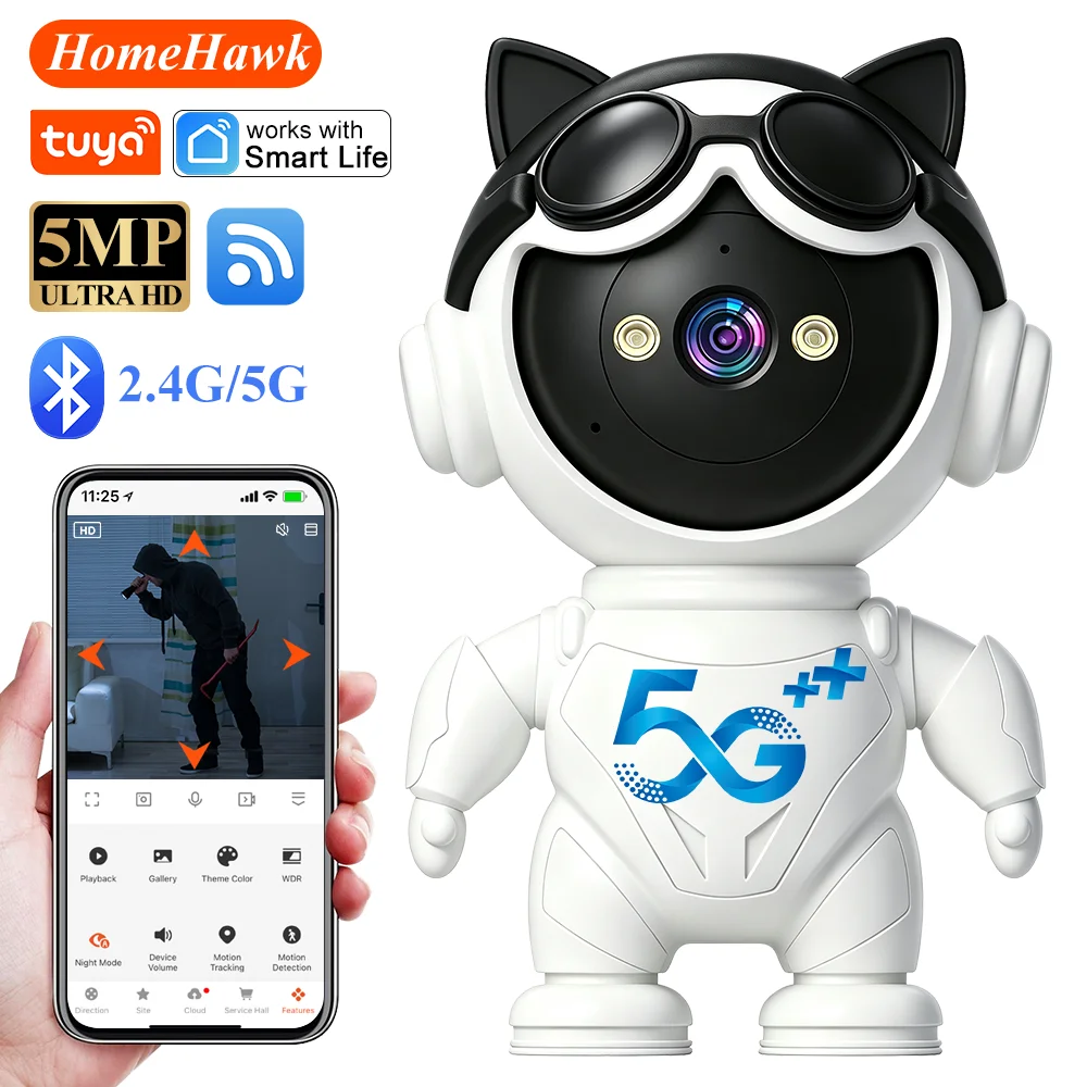 กล้อง IP ไร้สายอัจฉริยะ Tuya ข - Home Security Robot บทวิจารณ์และราคา