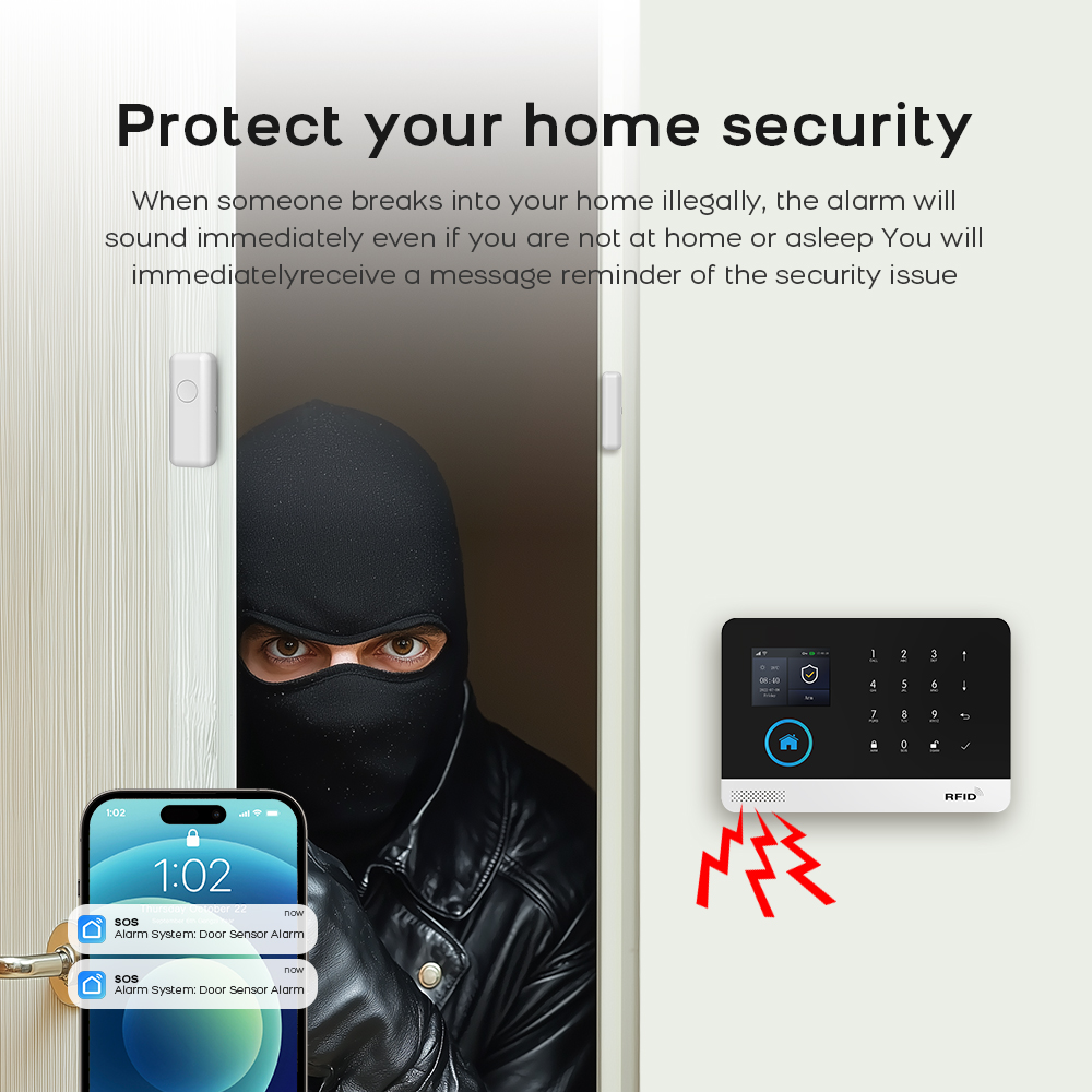4G GSM Wifi Wireless Home Alar - Home Security Front Door Camera บทวิจารณ์และราคา