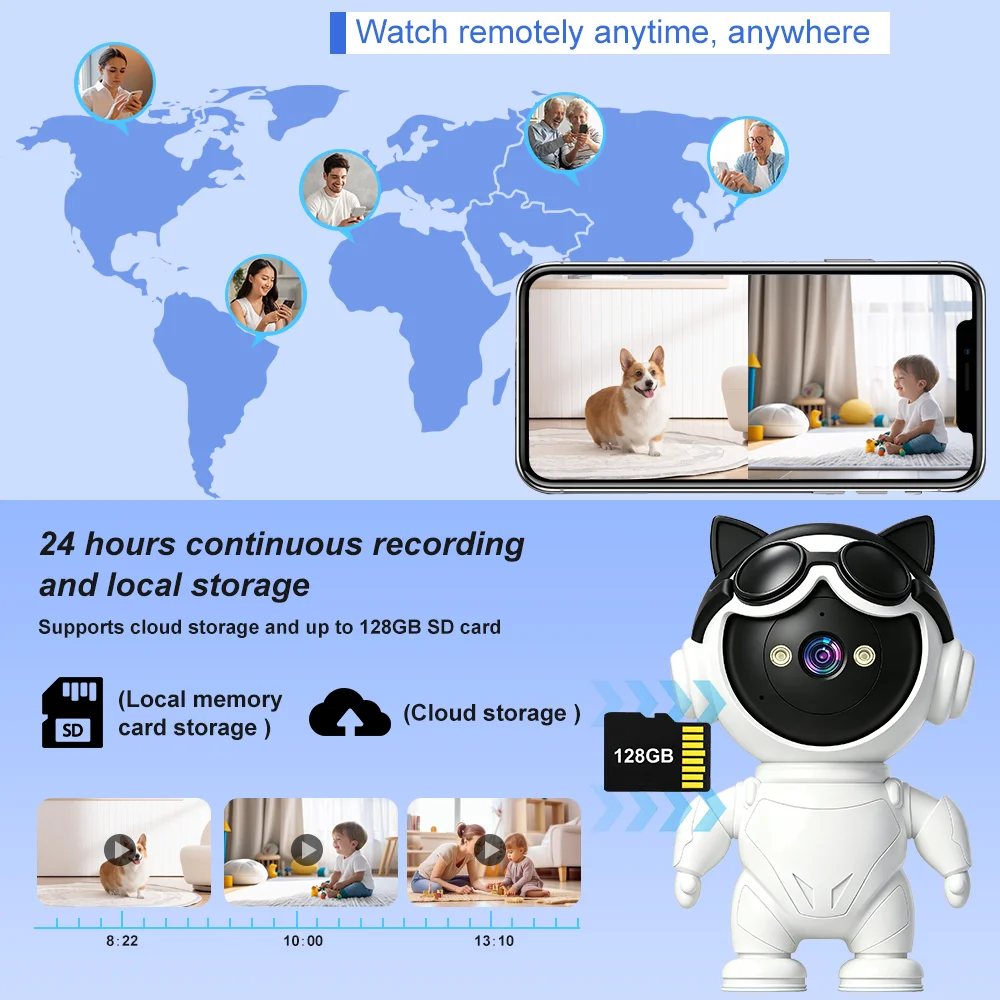 กล้อง IP ไร้สายอัจฉริยะ Tuya ข - Home Security Robot บทวิจารณ์และราคา